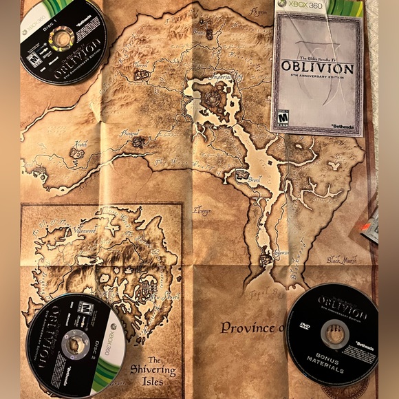 Elder Scrolls IV Oblivion 5th Anniversary Steelbook Xbox 360 Complete with Map - Picture 3 of 5